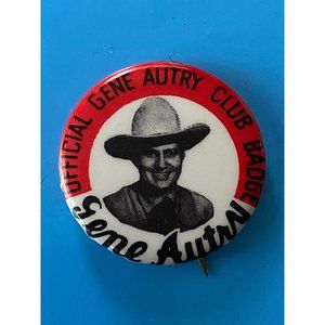 Gene Autry Original Official Fan Club Badge Pin Pinback Antique Collectible